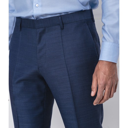Boss Wełniane spodnie Genius5 | Slim Fit 56 okazyjna cena Gomez Fashion Store