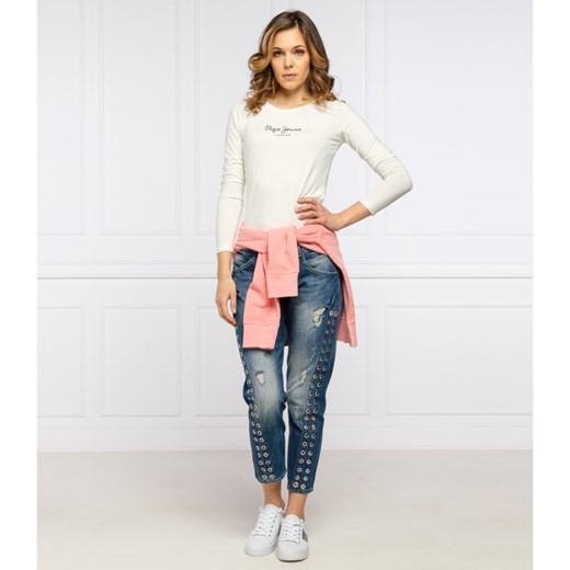 GUESS JEANS Jeansy VANILLE EYELET | Relaxed fit 25 wyprzedaż Gomez Fashion Store