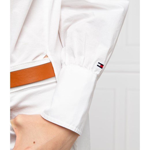 Koszula damska biała Tommy Hilfiger z kołnierzykiem elegancka 