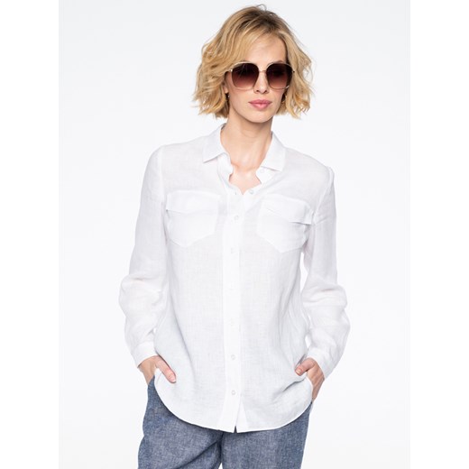 Biała lniana koszula L`AF CRUIZ 40 wyprzedaż Eye For Fashion