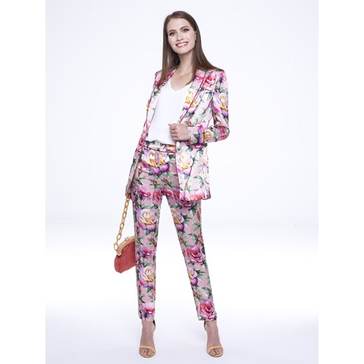 Eleganckie spodnie z motywem kwiatowym L`AF BERGAMO 44 okazja Eye For Fashion