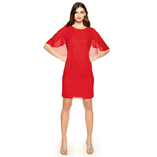 Czerwona sukienka z kryształkami Swarovski L`AF ZUKO 40 Eye For Fashion