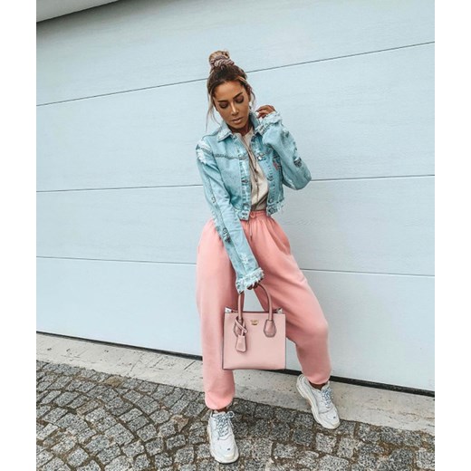 Kurtka damska Missdenim niebieska żakardowa