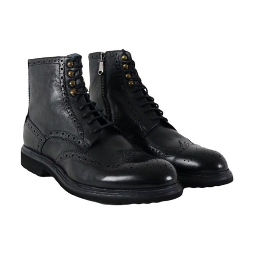 men's 9-loop brogue boots with zip FW20 Crispiniano 40 promocyjna cena showroom.pl