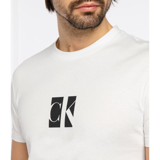 Calvin Klein t-shirt męski biały z krótkim rękawem 