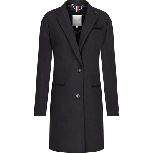 Tommy Hilfiger Wełniany płaszcz ESSENTIAL CLASSIC | z dodatkiem kaszmiru Tommy Hilfiger XS okazyjna cena Gomez Fashion Store