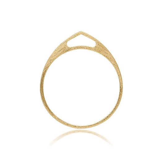 Srebrny pozłacany minimalistyczny pierścionek łezka Irbis.style 12 irbis.style