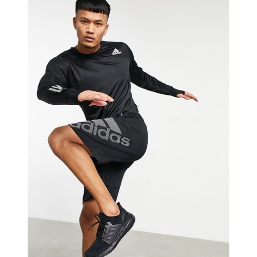 adidas Running - Czarny t-shirt z długim rękawem M Asos Poland