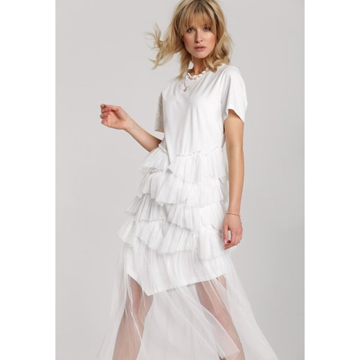 Biała Sukienka Laiwai Renee S/M Renee odzież