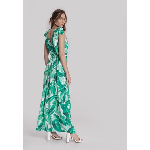 Biało-Zielona Sukienka Aquirin Renee M/L Renee odzież