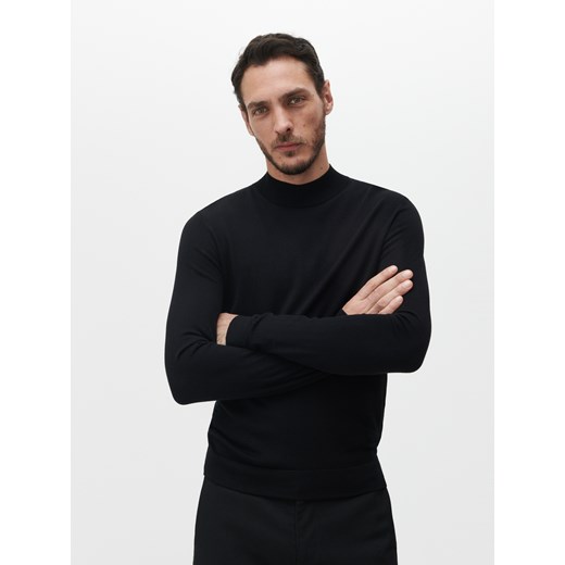 Reserved - Gładki sweter z półgolfem - Czarny Reserved XXL Reserved