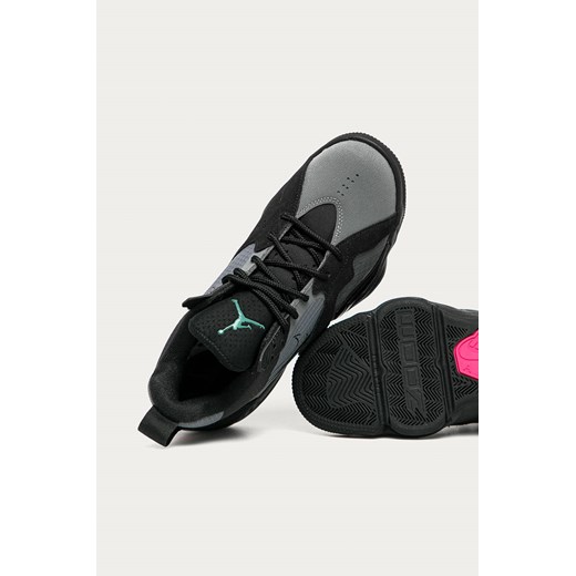 Czarne buty sportowe męskie Jordan wiązane skórzane 