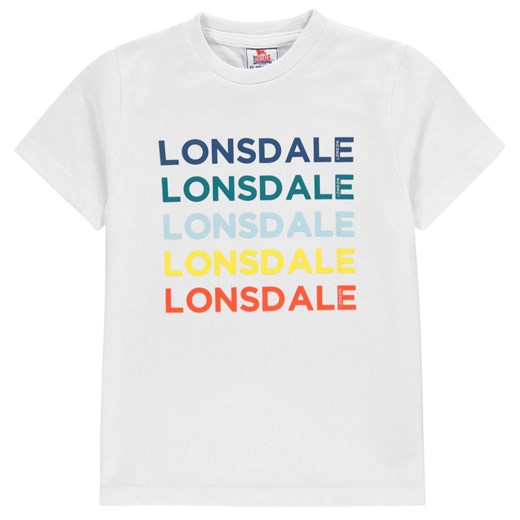 Lonsdale Rainbow Logo T-Shirt Junior Boys Lonsdale 9-10 Y Factcool