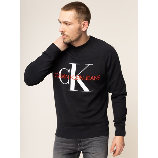 Calvin Klein Jeans Bluza Monogram J30J313222 Czarny Regular Fit XL MODIVO okazyjna cena
