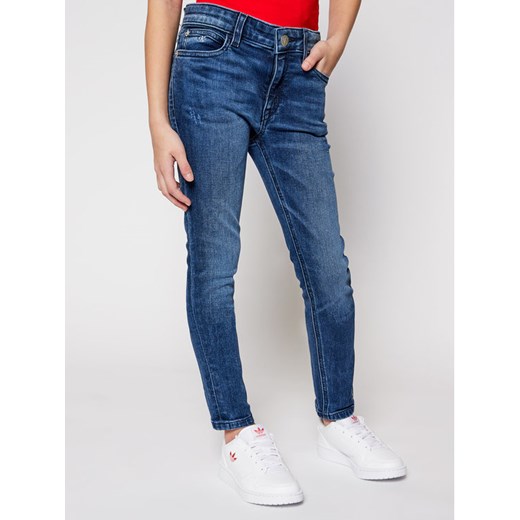 Calvin Klein Jeans Jeansy IG0IG00654 Granatowy Skinny Fit 4Y MODIVO