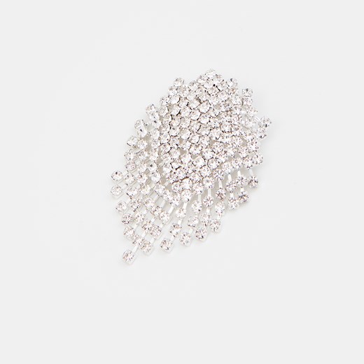 Mohito - Broszka z kryształkami - Srebrny Mohito ONE SIZE promocyjna cena Mohito