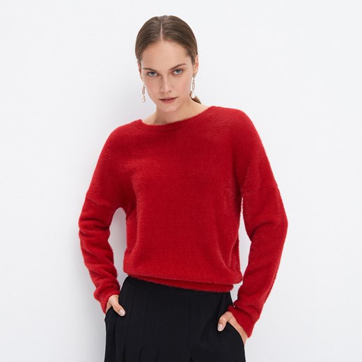 Mohito - Puszysty sweter - Czerwony Mohito XS promocja Mohito