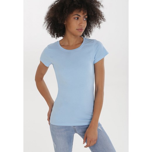 Jasnoniebieski T-shirt Perirea ze sklepu Born2be Odzież w kategorii Bluzki damskie - zdjęcie 102794409