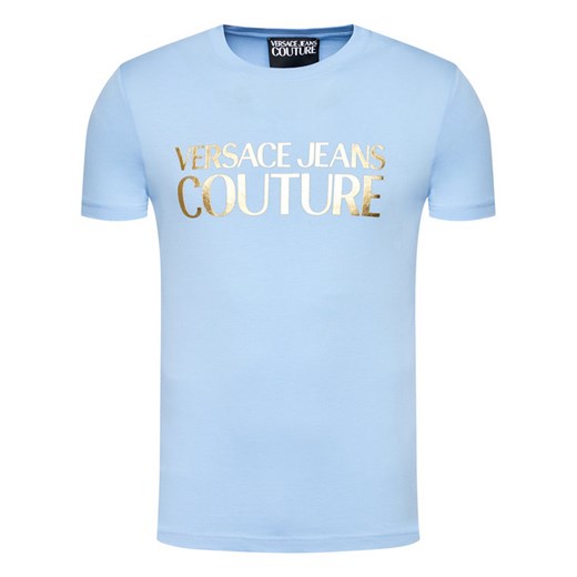 T-shirt męski Versace Jeans z krótkim rękawem z napisem 
