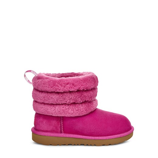 Różowe buty zimowe dziecięce UGG bez zapięcia 
