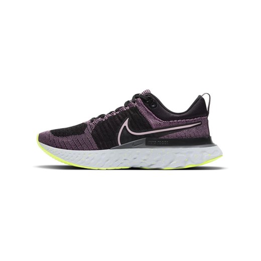 Buty sportowe damskie Nike dla biegaczy fioletowe tkaninowe sznurowane płaskie 