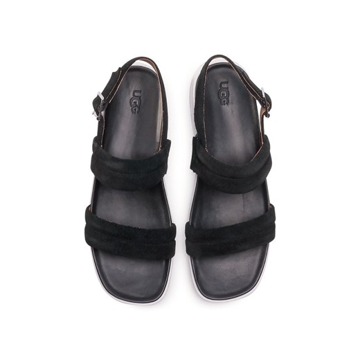 UGG sandały damskie casualowe czarne na platformie 