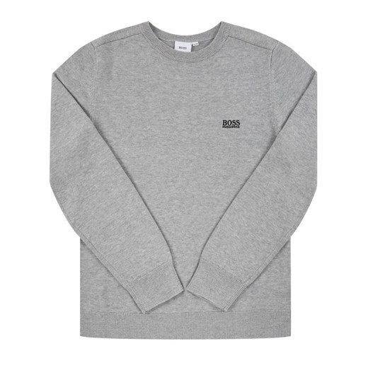 Boss Sweter J25E13 S Szary Regular Fit 10A wyprzedaż MODIVO