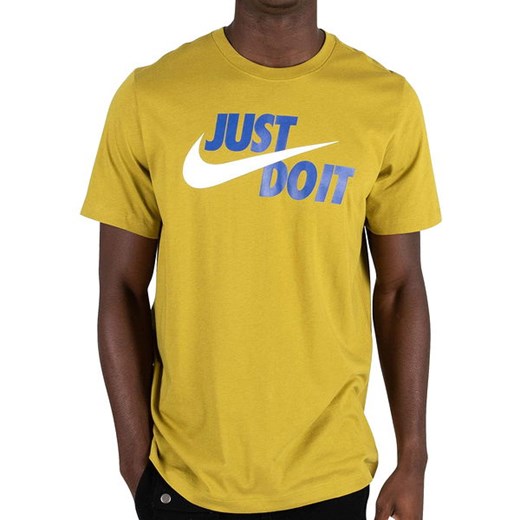Koszulka męska Just Do It Swoosh Tee Nike (żółty) Nike XL promocyjna cena SPORT-SHOP.pl