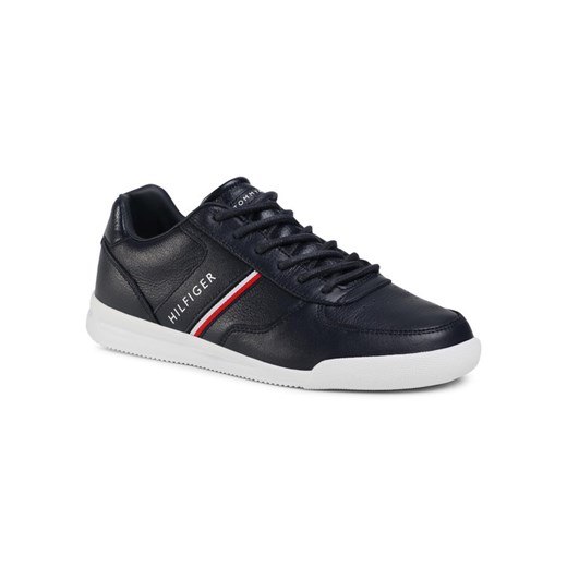 TOMMY HILFIGER Sneakersy Lightweight Leather Mix Sneaker FM0FM02988 Granatowy Tommy Hilfiger 43 wyprzedaż MODIVO