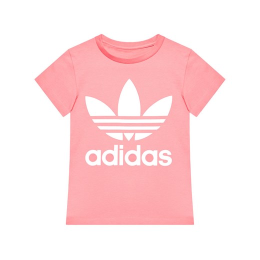 adidas T-Shirt Trefoil GN8205 Różowy Standard Fit 6_7Y MODIVO