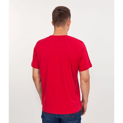 T-shirt z guzikami przy dekolcie HENLEY 2020 RED Lee Cooper S okazja Lee Cooper