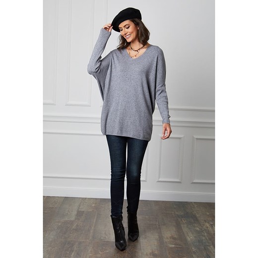 Sweter "Beder" w kolorze szarym Joséfine L Limango Polska