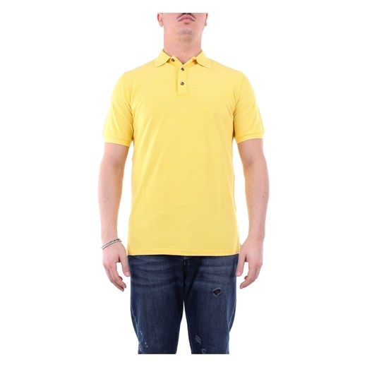 T-shirt męski Alpha Studio z krótkim rękawem żółty casual 