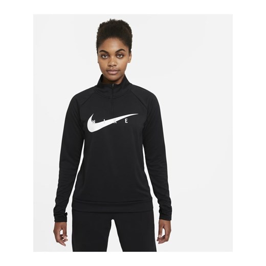 Damska koszulka do biegania Nike Swoosh Run - Czerń Nike S Nike poland