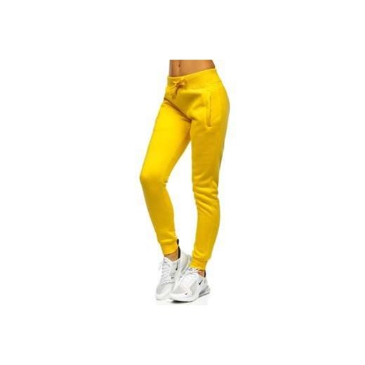 Żółte spodnie dresowe damskie Denley CK-01-28 XL denley damskie