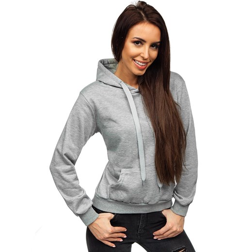 Bluza damska szara kangurka Denley W02 L wyprzedaż denley damskie