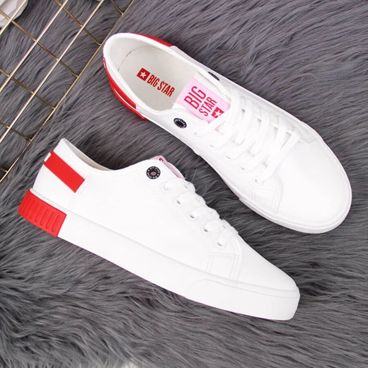 Trampki niskie eko skóra białe Big Star FF274174 39 promocja ButyRaj.pl