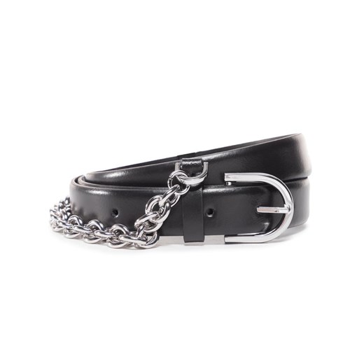 Calvin Klein Pasek Damski Chained Buckle Belt 2.5 K60K606078 Czarny Calvin Klein 80 wyprzedaż MODIVO