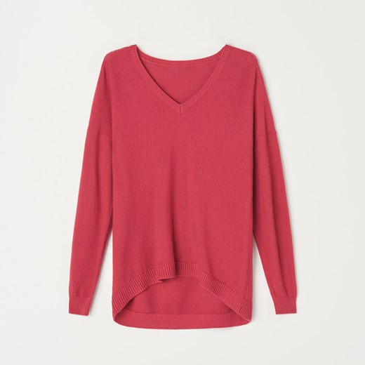 Mohito - Sweter oversize z bawełną - Różowy Mohito XL wyprzedaż Mohito