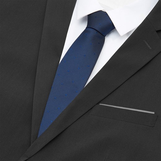 Reserved - Krawat z drobnym wzorem - Granatowy Reserved ONE SIZE okazyjna cena Reserved