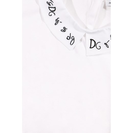 Bluzka dziewczęca biała Dolce & Gabbana 