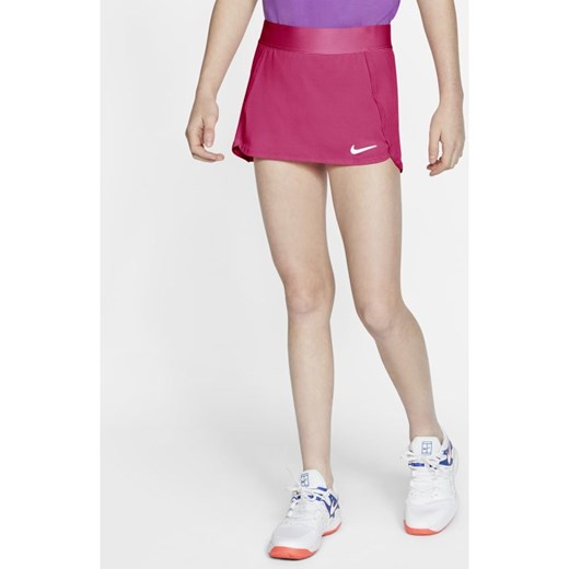 Spódnica tenisowa dla dużych dzieci (dziewcząt) NikeCourt - Różowy Nike XL Nike poland