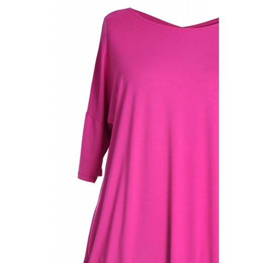 Różowa tunika / sukienka z krzyżykiem na plecach gloria (3/4) s/m (40/42) Sklep XL-ka
