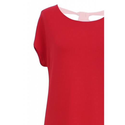 Prosta czerwona sukienka z kokardą izabela s/m (40/42) 2XL (46/48) Sklep XL-ka