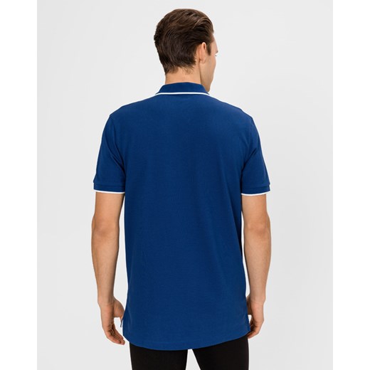 T-shirt męski niebieski BOSS HUGO z krótkimi rękawami casual 