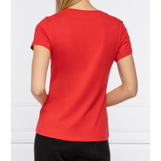 Bluzka damska Calvin Klein czerwona z krótkimi rękawami 