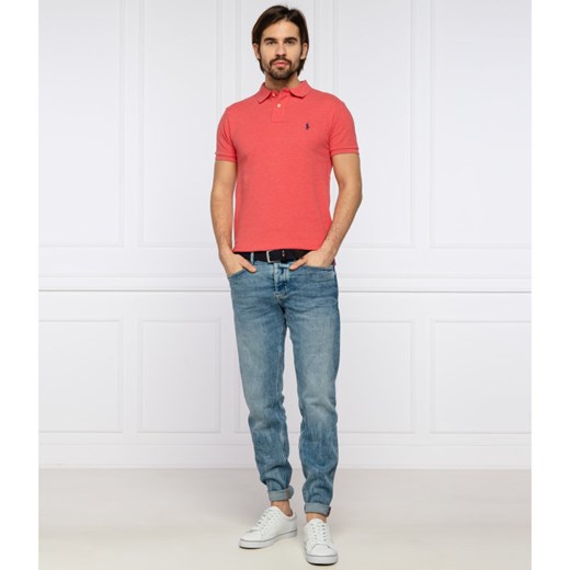 T-shirt męski czerwony Polo Ralph Lauren z krótkim rękawem 