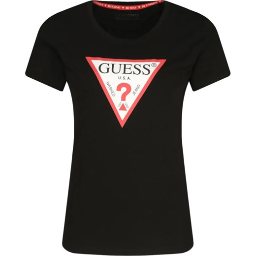 Czarna bluzka damska Guess na wiosnę 