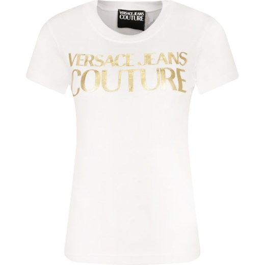 Bluzka damska Versace Jeans z okrągłym dekoltem z krótkim rękawem 
