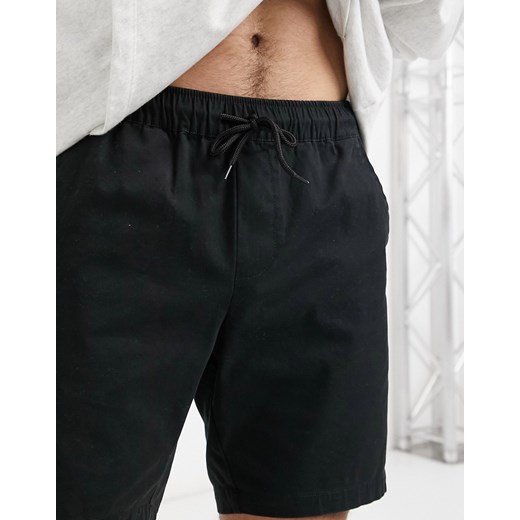 ASOS DESIGN – Czarne szorty chinosy o obcisłym kroju-Czarny L Asos Poland